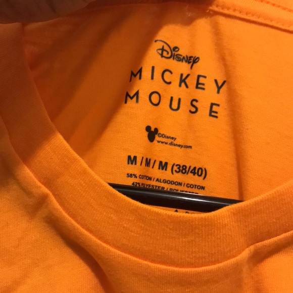 Disney Mickey Mouse Size Medium Orange T-Shirt - Picture 3 of 3